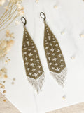 ELSIE | Woven Beaded Fringe Earrings