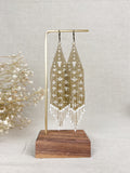 ELSIE | Woven Beaded Fringe Earrings