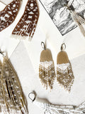 ELSIE | Woven Beaded Fringe Earrings