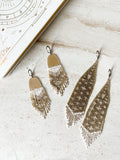 ELSIE | Woven Beaded Fringe Earrings