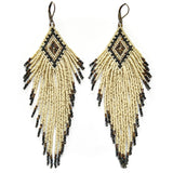DUNE | Neutral Woven Beaded Earrings