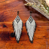 DUNE | Neutral Woven Beaded Earrings