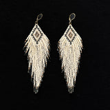 DUNE | Neutral Woven Beaded Earrings