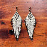 DUNE | Neutral Woven Beaded Earrings