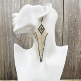 DUNE | Neutral Woven Beaded Earrings