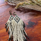 DUNE | Neutral Woven Beaded Earrings