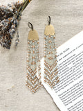 OPHELIA | Vintage Inspired Long Beaded Earrings