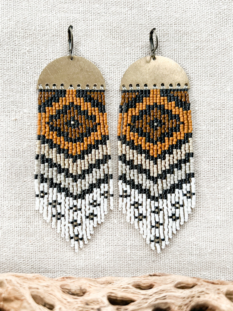 Tribal Seed Bead Fringe Earrings  AllFreeJewelryMakingcom