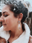 NIEVE | Labradorite Gemstone Bead & Quartz Crystal Drop Earrings